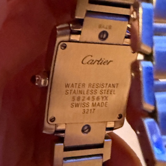 Cartier Silver Watch with Blue Accents - Picture 9 of 16